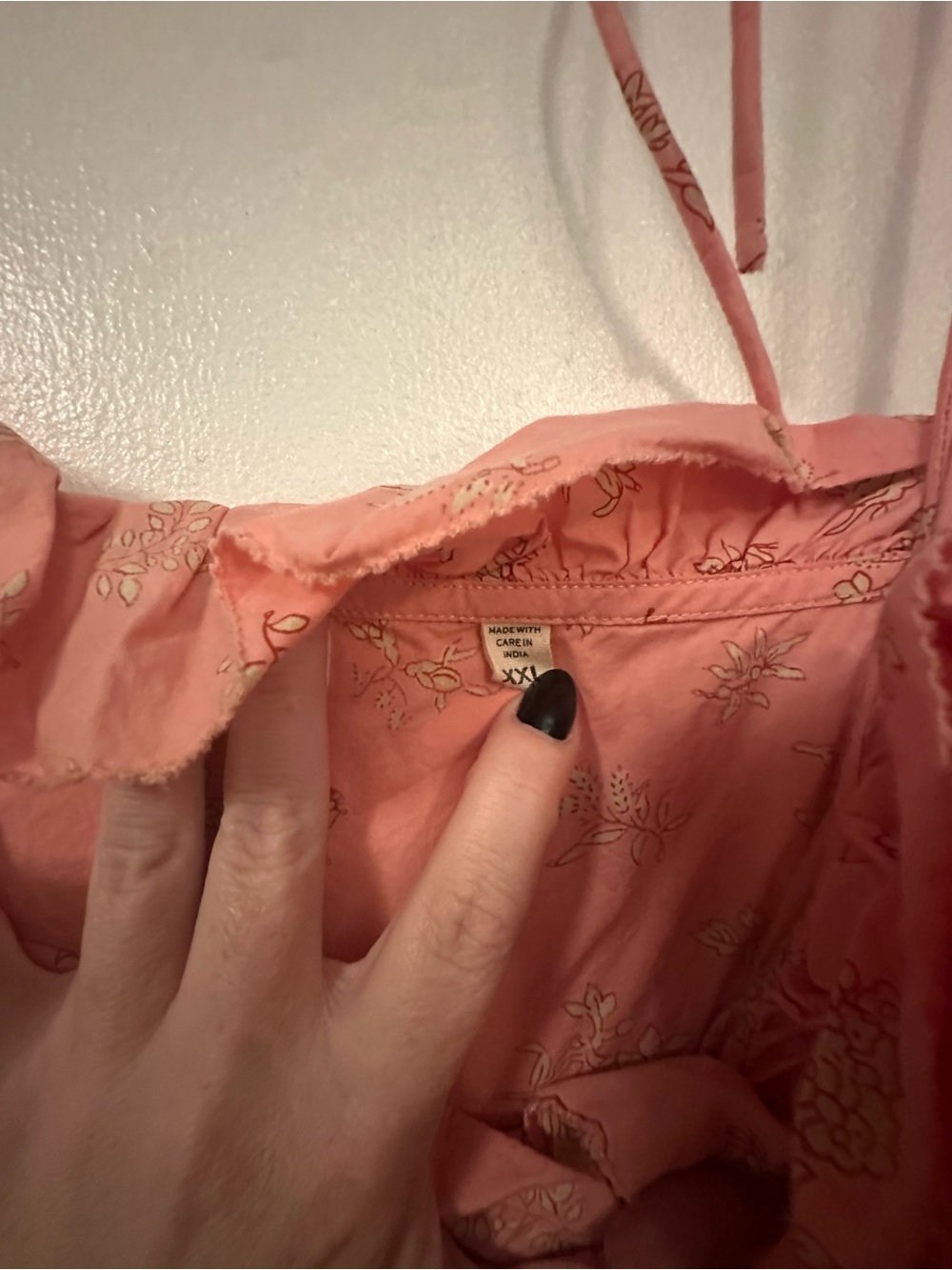 Doen Coral Pink Floral Ruffle Maxi Dress - Picture 2 of 4
